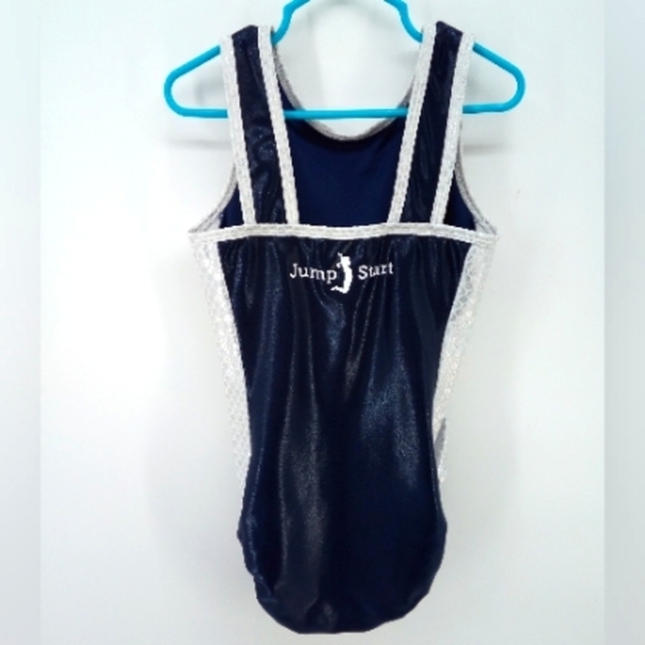 Jump Start Leotard Gymnastics Charlotte Skinner Tumbling ASX Navy Sequins - Picture 5 of 5